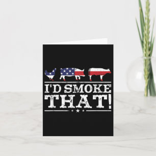 Tarjeta Funny Bbq Shirt Humo Que Carne Pitmaster Grill