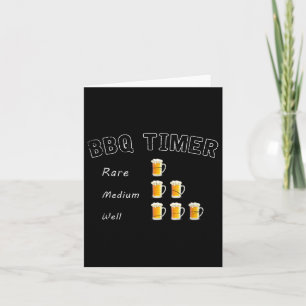 Tarjeta Funny Bbq Smoak Steak Beer Barbacoa Regalo