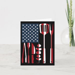 Tarjeta Funny Bbq Smoker Grilling Tools Rbecuer American F