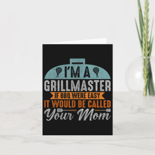 Tarjeta Funny Bbq Smoker Soy Un Grillmaster Gritando Mas