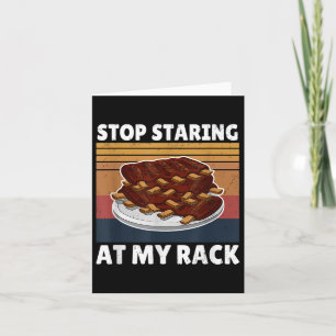Tarjeta Funny Bbq Tee Stop Mirando A Mi Maestro De Grill D