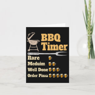 Tarjeta Funny Bbq Timer Grilling