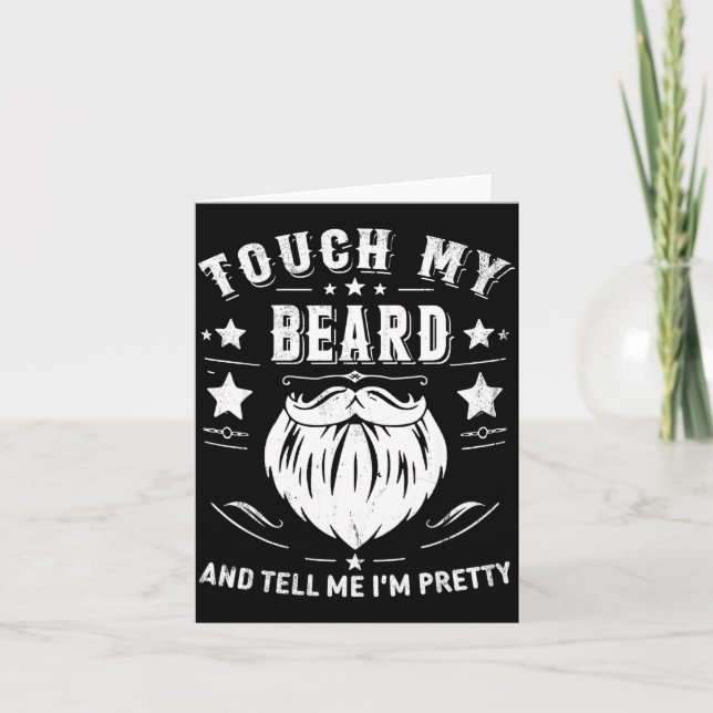 Tarjeta Funny Beard Quote Gift For Bearded Men Dad And Hus (Anverso)