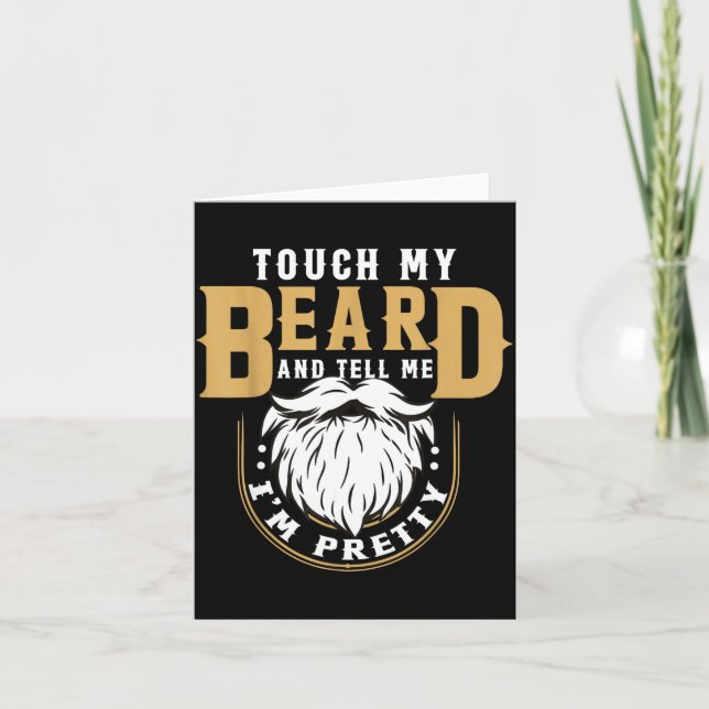 Tarjeta Funny Beard Quote Gift For Bearded Men Husband Or  (Anverso)