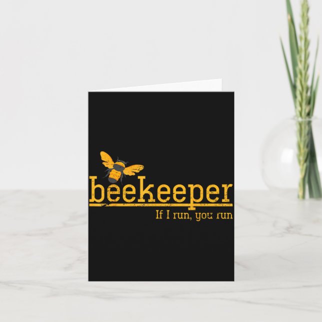 Tarjeta Funny Bee Hive Honey Lover Gift Beekeeper  (Anverso)