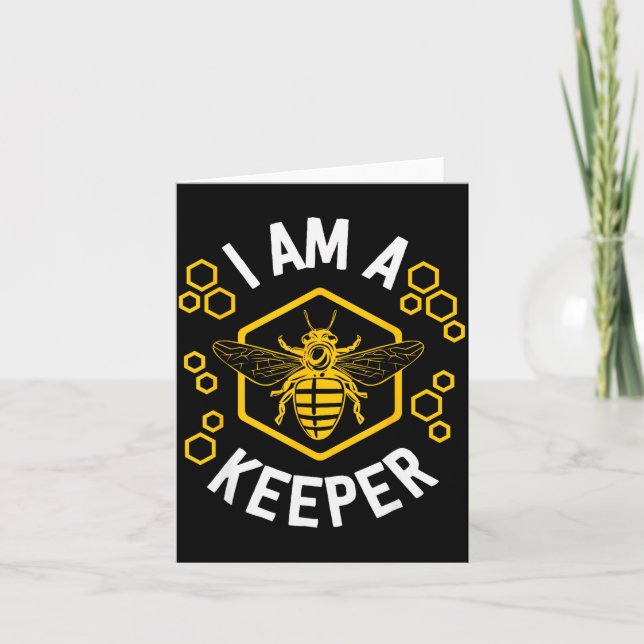 Tarjeta Funny Beekeeper Shirt Men Women I Am A Keeper Beek (Anverso)
