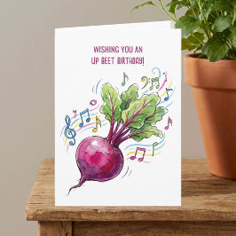 Tarjeta Funny Beetroot Up Beat Personalized Birthday