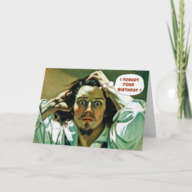 Tarjeta Funny Belated Birthday (Anverso)