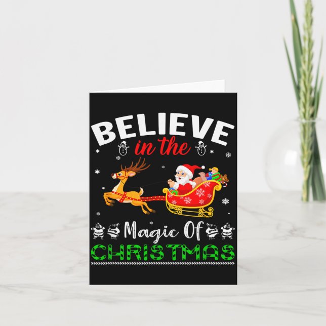 Tarjeta Funny Believe In The Magic Of Christmas  (Anverso)