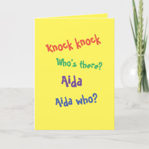 Tarjeta Funny Belthday Card Knock Knock Chiste