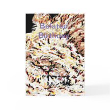 Funny Belthday Card/Lion