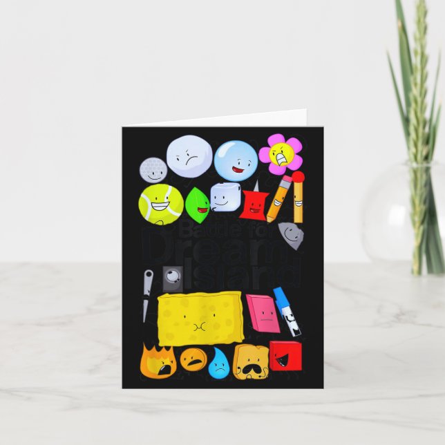 Tarjeta Funny Bfdi-battle For Dream-island Kids Graphic Bo (Anverso)