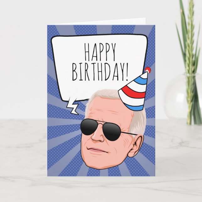 Tarjeta Funny Biden Birthday (Anverso)