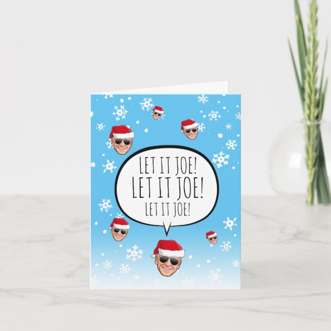 Tarjeta Funny Biden Navidades: Que sea Joe (Anverso)