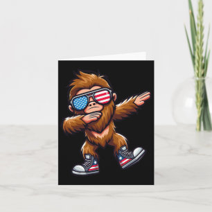 Tarjeta Funny Big Foot Sasquatch 4 De Julio
