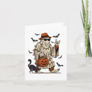 Tarjeta Funny Bigfoot Ghost Halloween disstume Sasquatch B