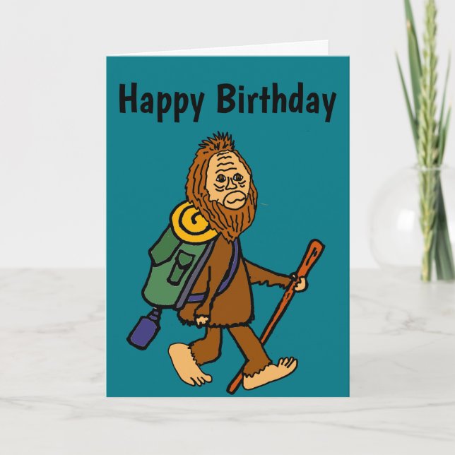 Tarjeta Funny Bigfoot Senking Personalizado (Anverso)