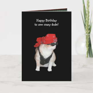 Tarjeta Funny Biker Cat Birday de los conservadores