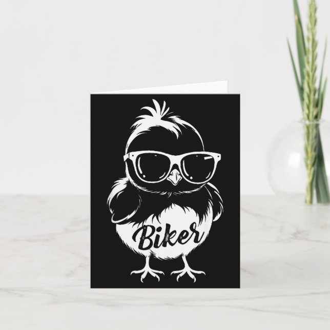 Tarjeta Funny Biker Motorcycle Chick Rider Motorbike Women (Anverso)