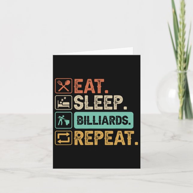 Tarjeta Funny Billiard Game 9-ball Jugador Dad Cue Stick L (Anverso)