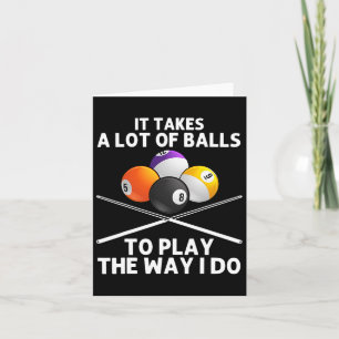 Tarjeta Funny Billiards Art Para Hombres Boys Billiard Lov