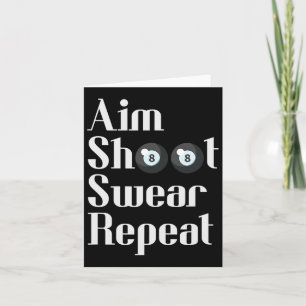 Tarjeta Funny Billiards Jugador De Piscina De 8 Baloncesto