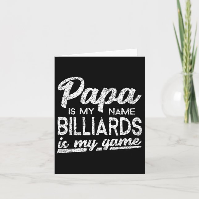 Tarjeta Funny Billiards Papa Gift (Anverso)