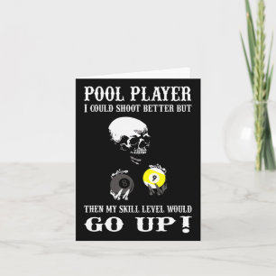 Tarjeta Funny Billiards Pool Player Puedo Disparar Mejor