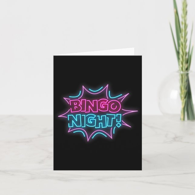Tarjeta Funny Bingo King - Bingo Night  (Anverso)