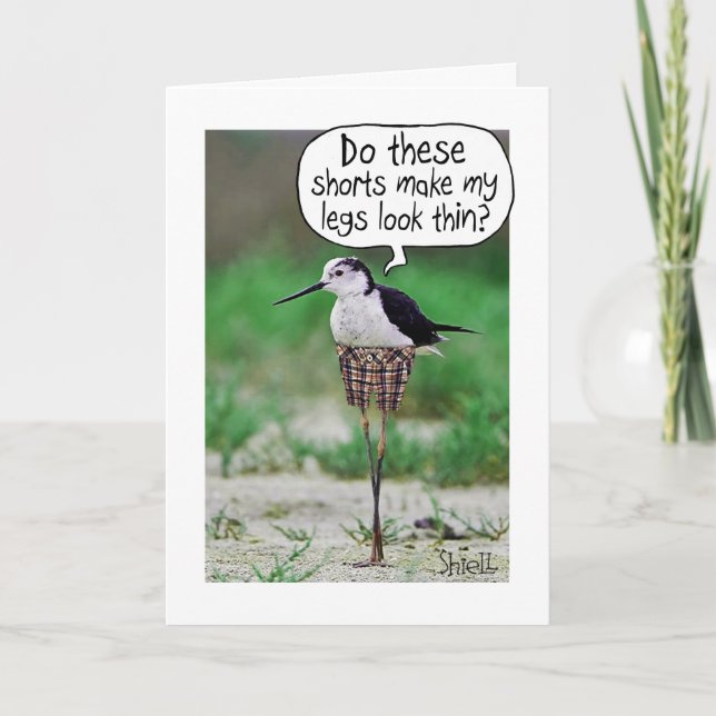 Tarjeta FUNNY BIRD SHORD Card o regalo (Anverso)