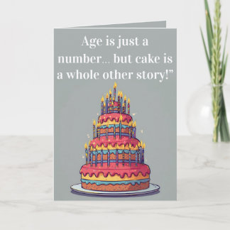Tarjeta Funny Birthday Card – "Age is Just a Number… 