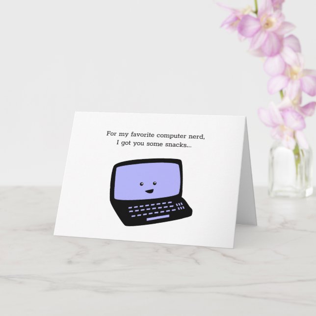 Tarjeta Funny Birthday Card for Computer Programmer Geek (Orquídea)