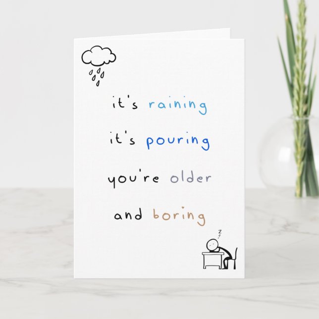 Tarjeta Funny  Birthday Card, Gentle Roast, Light Humor (Anverso)