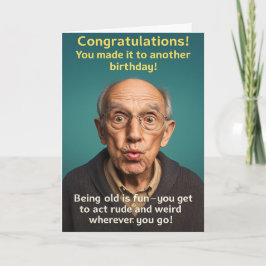 Tarjeta Funny Birthday Card Old Age