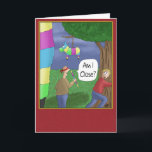 Tarjeta Funny Birthday Cards: A Big Hit<br><div class="desc">A funny cartoon birthday card with a cartoon of what can happen when the blindfold is on and mama pinata shows up to the party.</div>