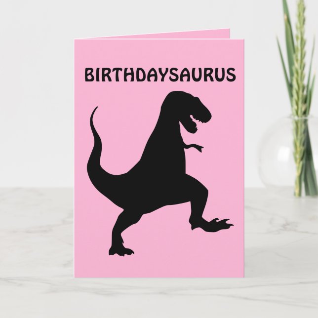 TARJETA FUNNY BIRTHDAY DINOSAUR CARDS (Anverso)