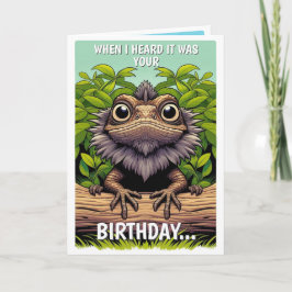 Tarjeta Funny Birthday Frilled Lizard Personalizado