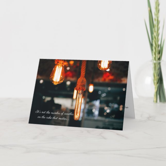 Tarjeta Funny Birthday Number of Candles Marquee Light (Anverso)