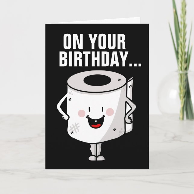 TARJETA FUNNY BIRTHDAY POOP CARTAS BUENOS MOVIMIENTOS DE B (Anverso)