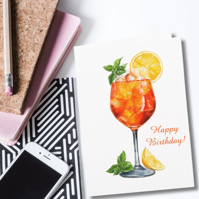 Tarjeta Funny Birthday Spritz Italian Cocktail Custom (Subido por el creador)