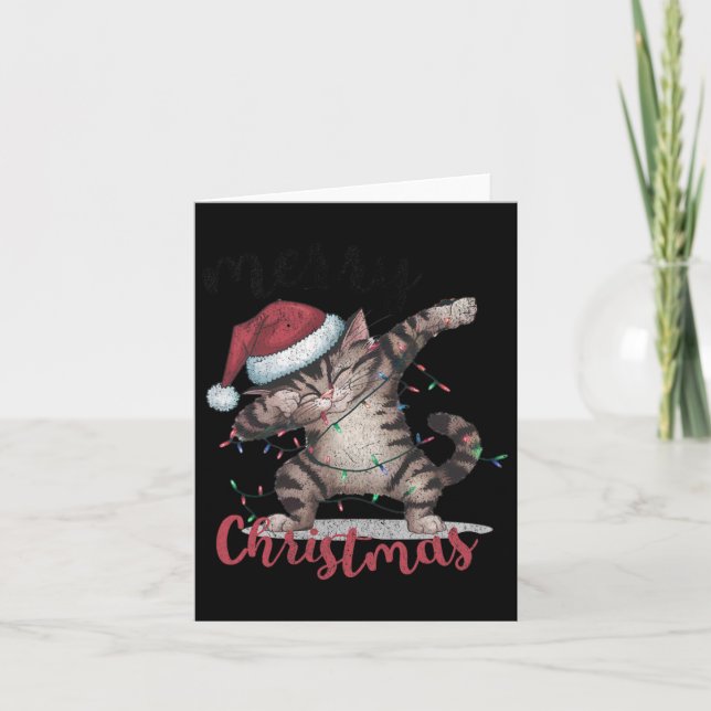 Tarjeta Funny Black Cat Halloween Funny Navidades (Anverso)