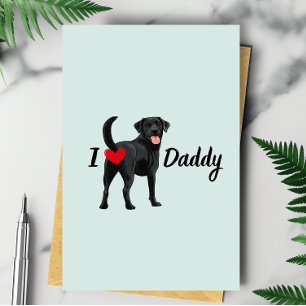 Tarjeta Funny Black Lab Dog Bum Butt Heart Fathers Day