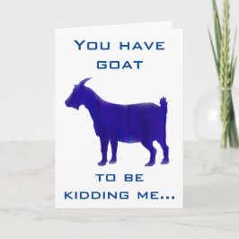 Tarjeta Funny Blue Goat Happy Birday Card