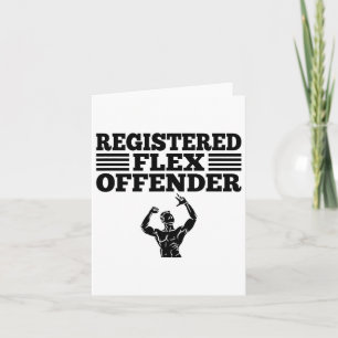 Tarjeta Funny Bodybuilding Workout Registrado Flex Offende