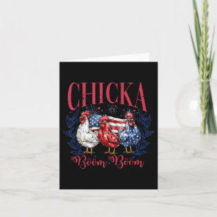 Tarjeta Funny Boom Boom Boom Boom De Pollo En Julio