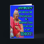 Tarjeta FUNNY Boomer BIRTHDAY<br><div class="desc">¡Todo aquel que tenga la suerte de convertirse en "una persona de cierta edad" definitivamente NECESITA REÍRSE, así que creamos la tarjeta de cumpleaños PERFECTA para ellos! Antes de enviarlo, usted deja que el "Poder Mágico de la Dislexia" determine la edad del destinatario y luego ¡USTED rellena el espacio en...</div>
