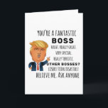 Tarjeta Funny Boss cumpleaños mejor regalo<br><div class="desc">Regalos de ropa para hombres,  mujeres,  niños,  parejas y grupos. Perfecto para cumpleaños,  aniversarios,  escuela,  graduaciones,  vacaciones,  Navidades.</div>