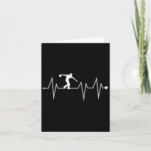 Tarjeta Funny Bowler Jugador Heartbeat Heart Pulse