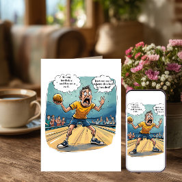 Tarjeta Funny Bowling Birthday Card