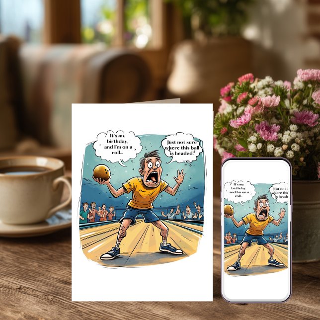 Tarjeta Funny Bowling Birthday Card (Subido por el creador)